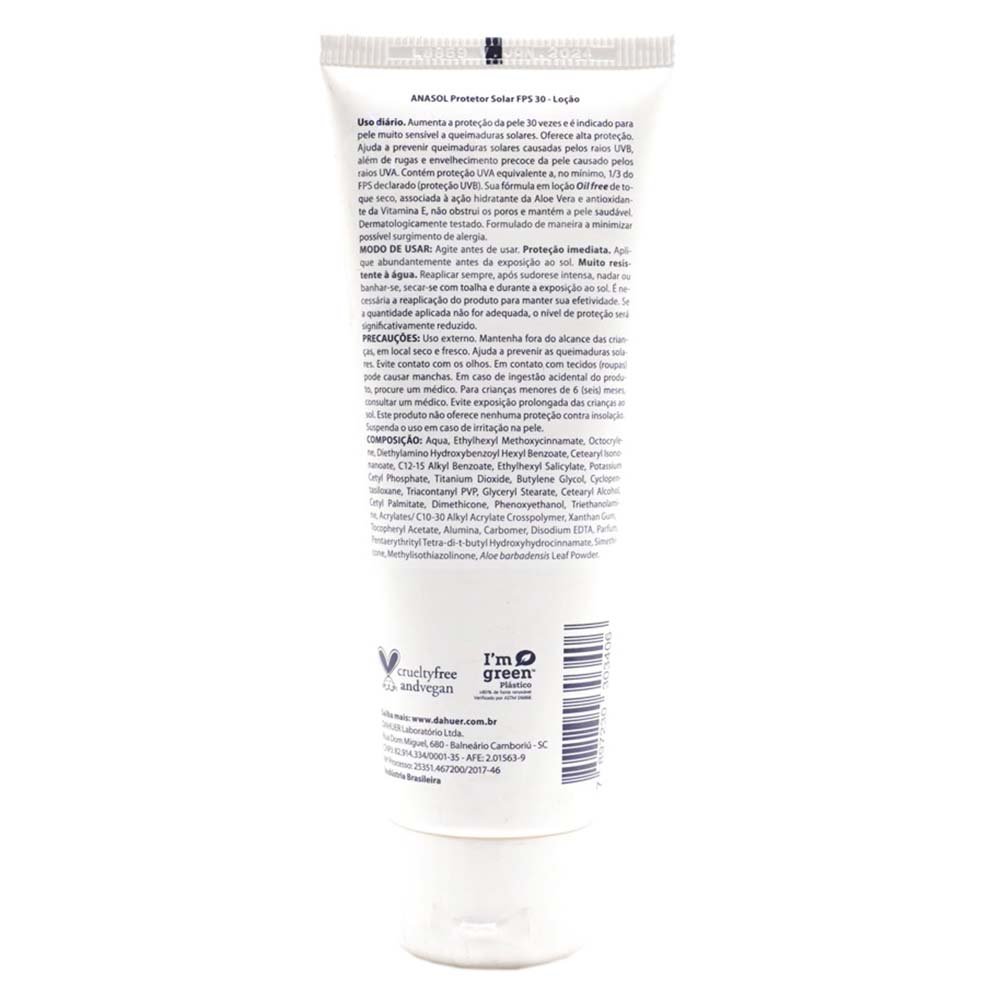 Protetor Solar Loção FPS30 Anasol 120g 2