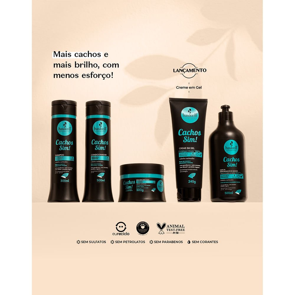 Haskell Cachos Sim - Máscara Umectante 300g 2