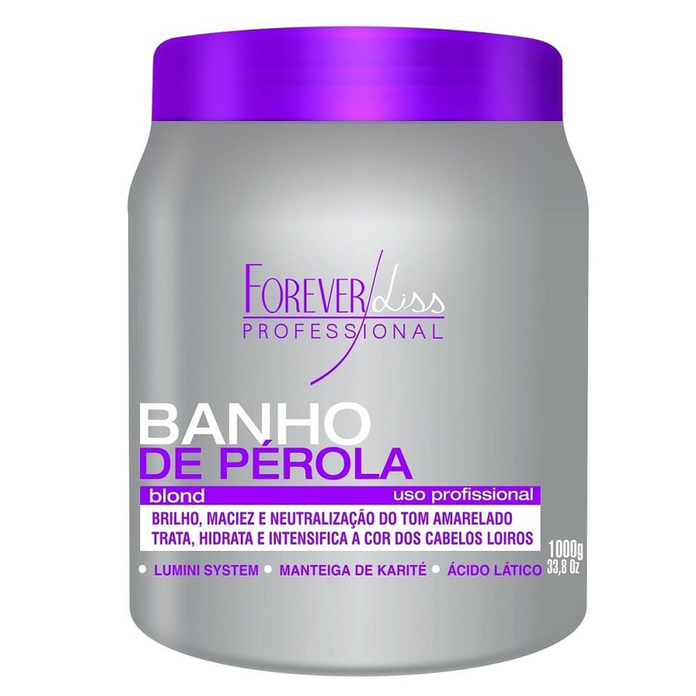 Forever Liss Banho de Pérola Loiro Brilhante - Máscara Hidratante 1Kg 1