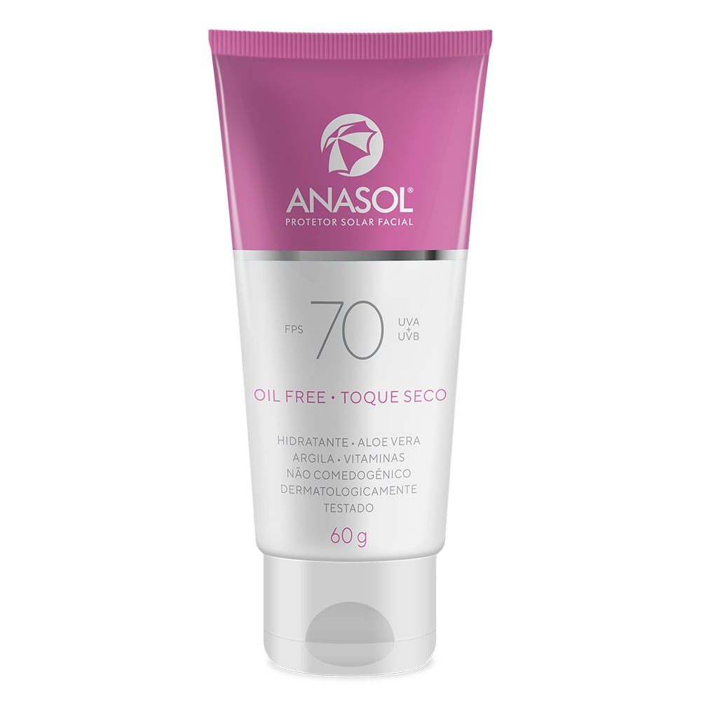 Protetor Solar Facial FPS 70 Anasol 60g 2