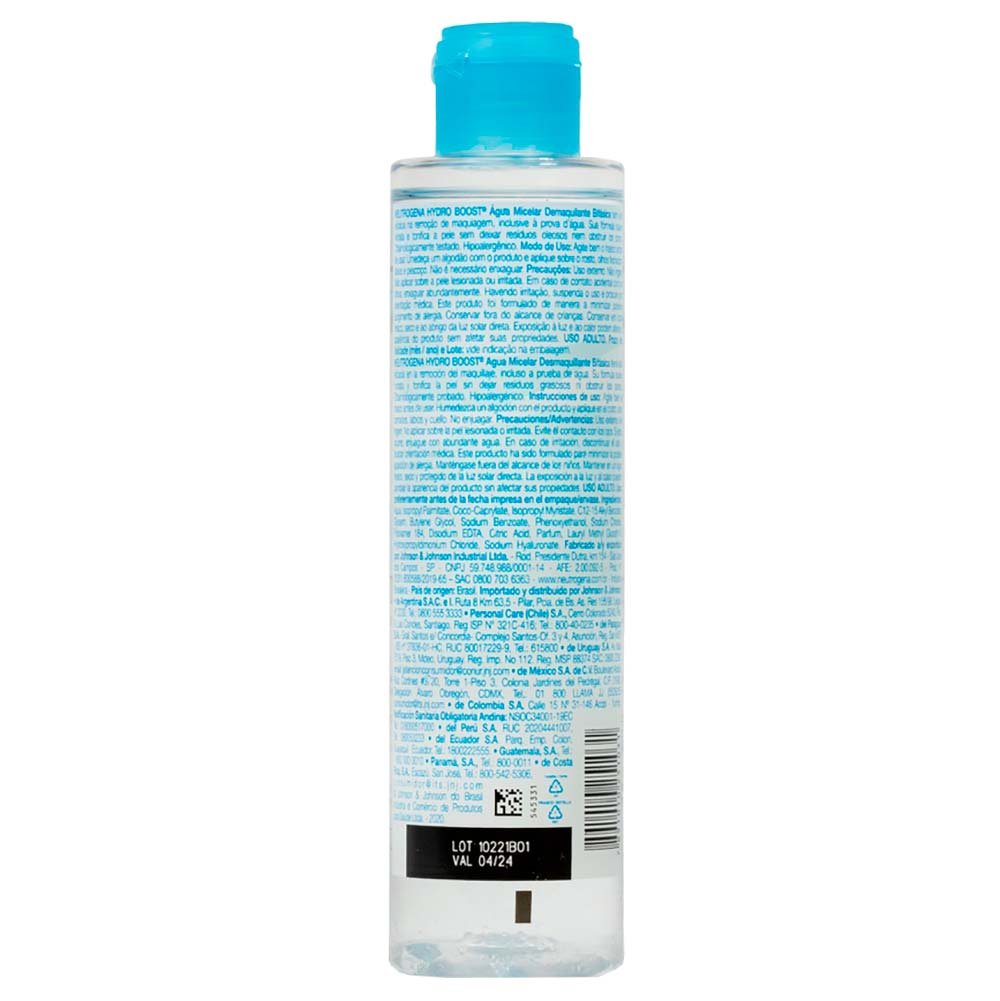Água Micelar Bifásica Demaquilante Neutrogena Hydro Boost 200ml 4