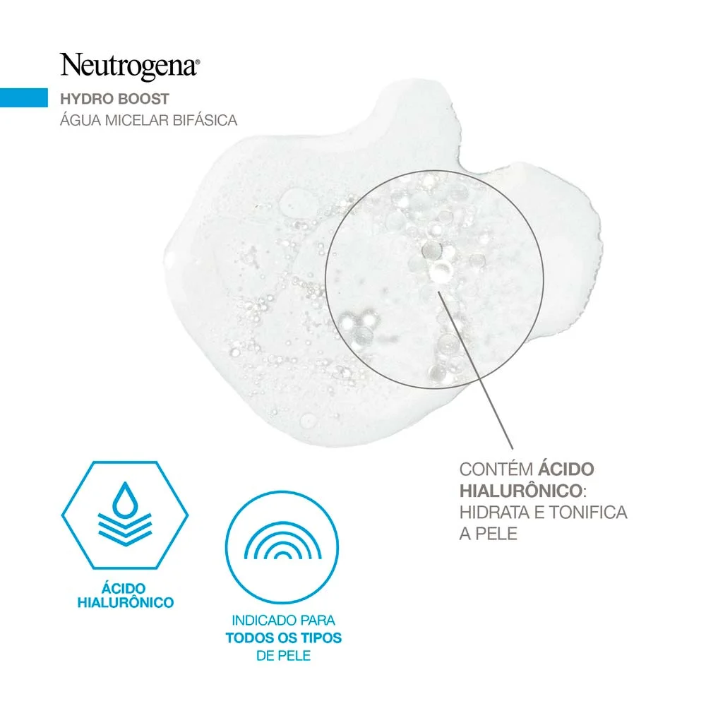 Água Micelar Bifásica Demaquilante Neutrogena Hydro Boost 200ml 7