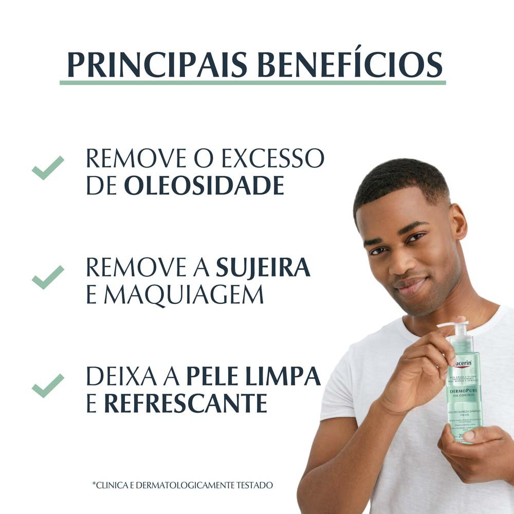 Gel de Limpeza Facial Eucerin DermoPure 200ml 3