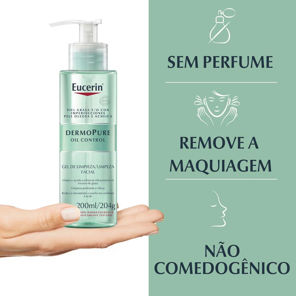 Gel de Limpeza Facial Eucerin DermoPure 200ml 4