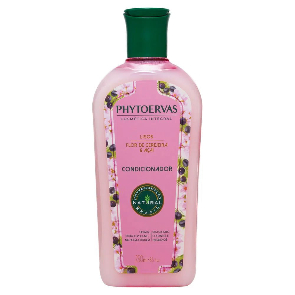 Phytoervas Lisos Flor de Cerejeira e Açaí – Condicionador para Cabelos Lisos 250ml 1