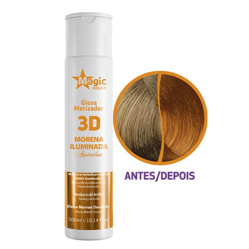 Matizador 3d Magic Color Morena Iluminada Amêndoa 300ml 3