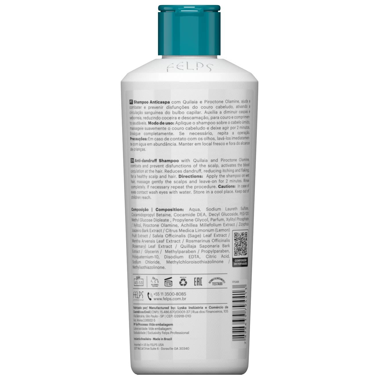 Felps Professional Equilibrio Shampoo Anticaspa ÚNICO 2