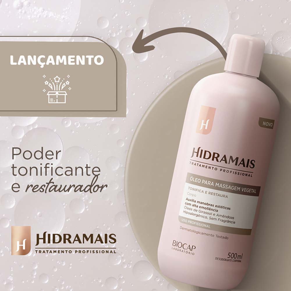 Óleo para Massagem Vegetal Hidramais 500ml 3