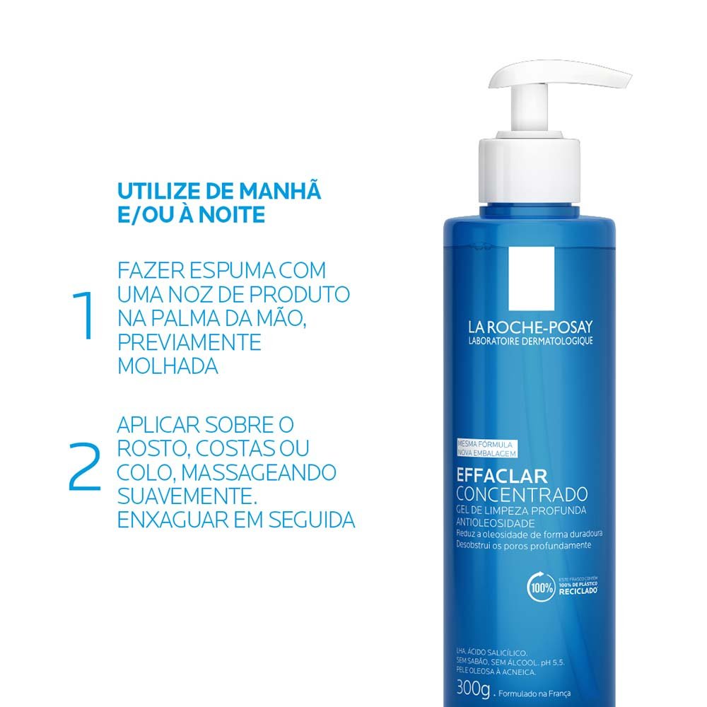 Gel de Limpeza Facial La Roche-Posay - Effaclar Concentrado 300g 6