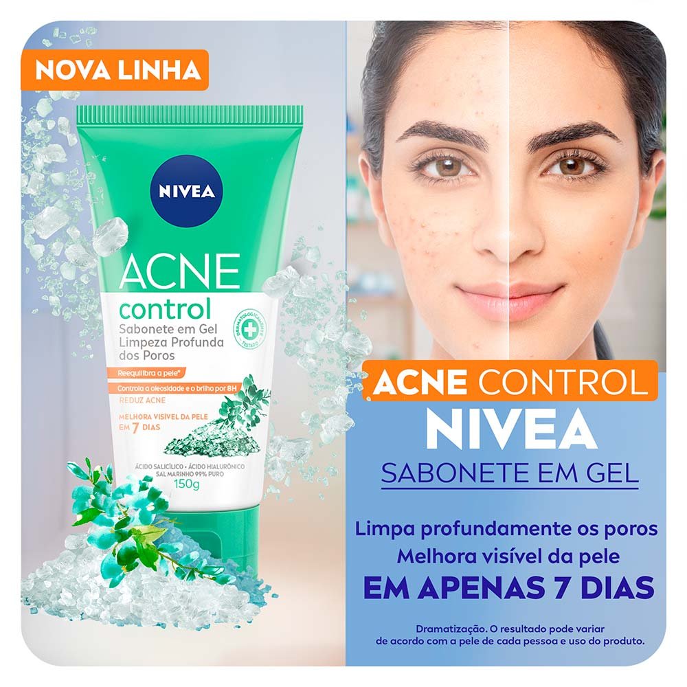 NIVEA Sabonete Facial em Gel Acne Control 150ml 3
