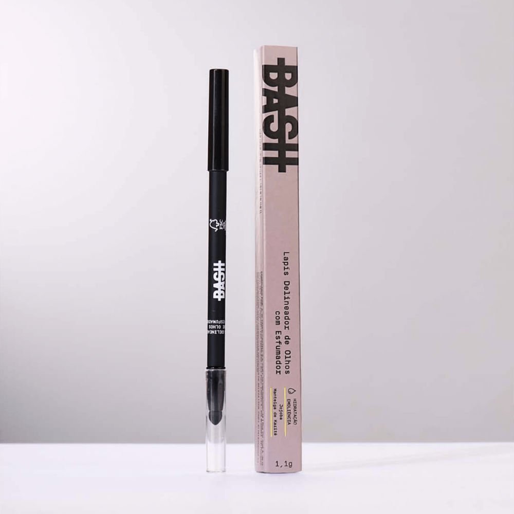 Lápis Delineador de Olhos com Esfumador Bash Beauty Preto 5