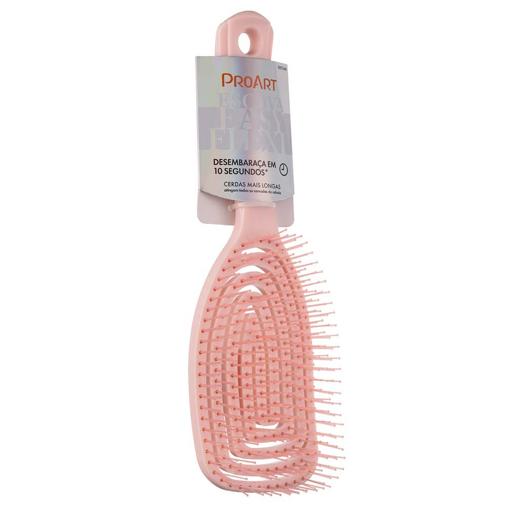 Escova de Cabelo Raquete Proart Easy Flexi Rosa ÚNICO 3