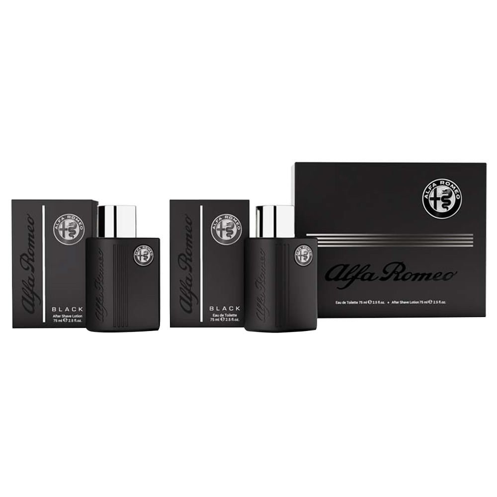 Alfa Romeo Black Collection Kit - Perfume Masculino EDT + Pós Barba ÚNICO 1