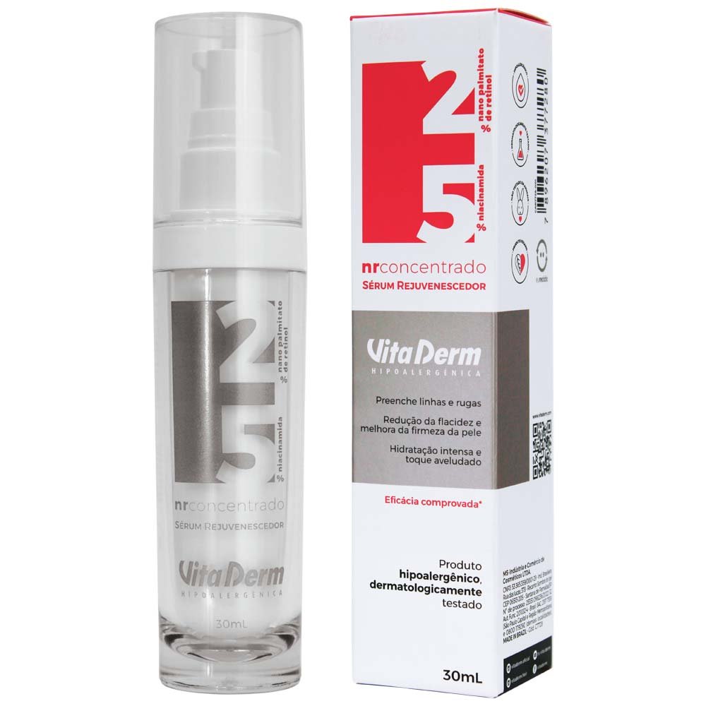 Sérum Facial Rejuvenescedor Vitaderm Nr Concentrado 30ml 2
