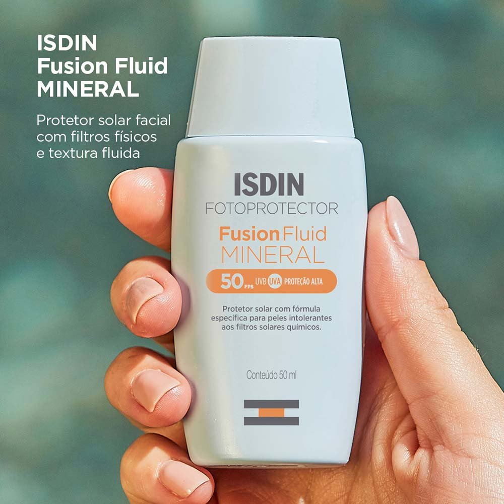 Protetor Solar Facial Isdin - Fusion Fluid Mineral FPS 50 50ml 3