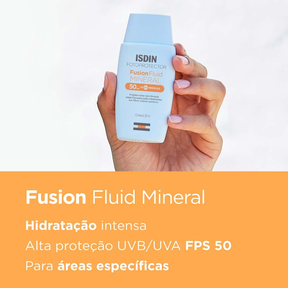 Protetor Solar Facial Isdin - Fusion Fluid Mineral FPS 50 50ml 6