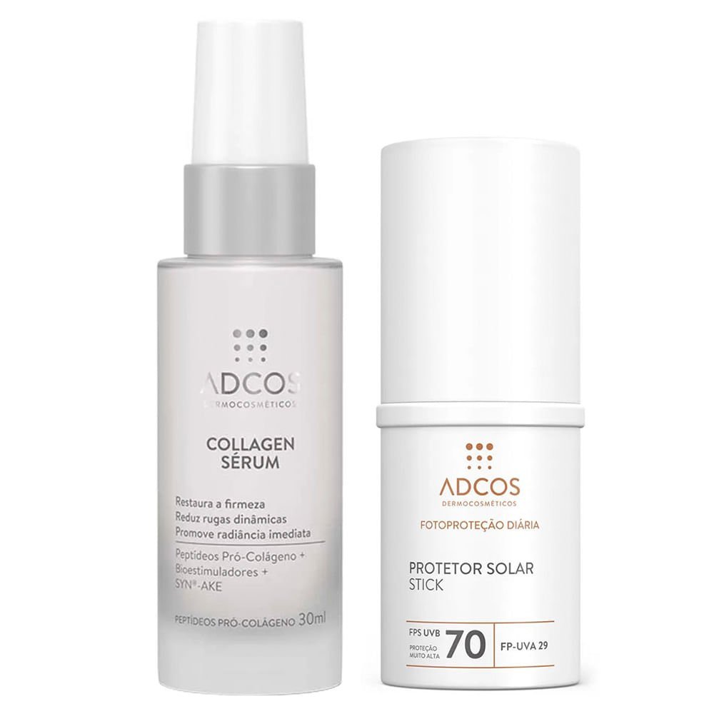 Adcos Dermocosméticos Kit - Sérum Facial + Protetor Solar Stick Incolor
