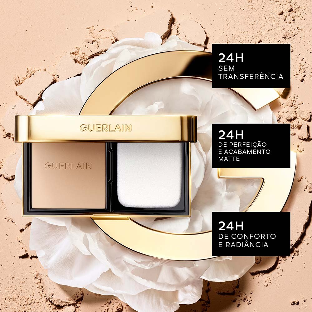 Base Facial Guerlain Parure Gold Skin Control 0N Compacta Bege 6