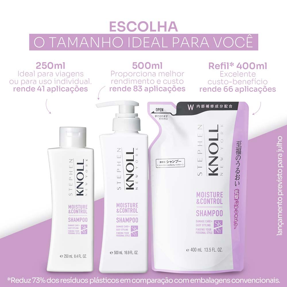 Stephen Knoll Moisture & Control Shampoo Refil ÚNICO 3