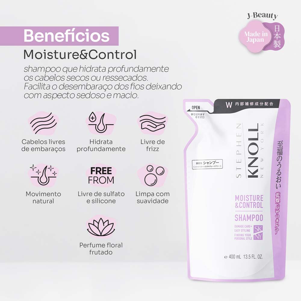 Stephen Knoll Moisture & Control Shampoo Refil ÚNICO 7