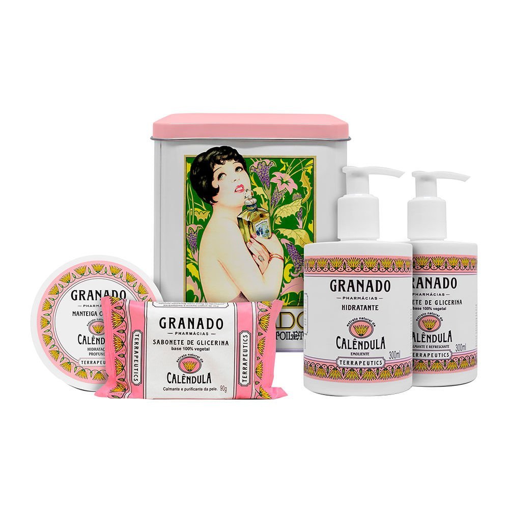 Granado Terrapeutics Kit - Sabonete + Sabonete Líquido + Hidratante + Manteiga Corporal + Lata