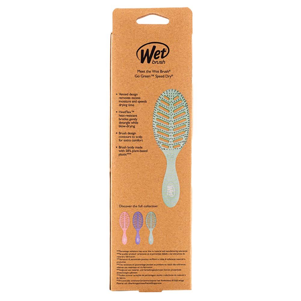 Escova De Cabelo Wetbrush Go Green Secagem Rápida Oval Verde 4