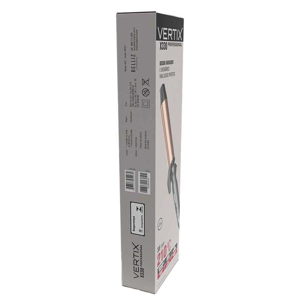 Modelador de cabelo X330 38mm x 130mm Vertix Bivolt 3