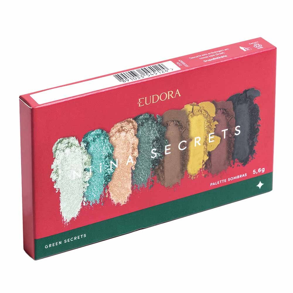 Paleta de Sombras Niina Secrets Green ÚNICO 4