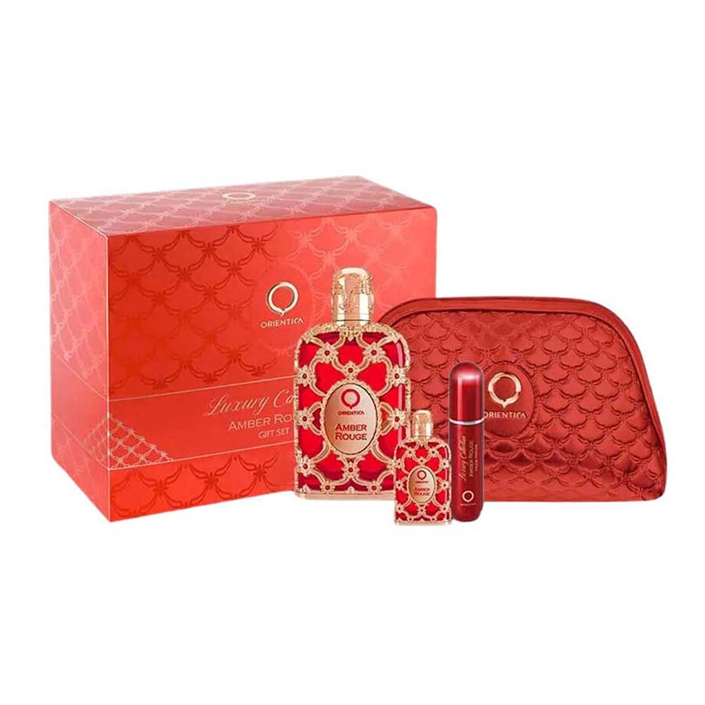 Amber Rouge Orientica Coffret - Perfume Feminino EDP + Travel Size + Aromatizador + Nécessaire