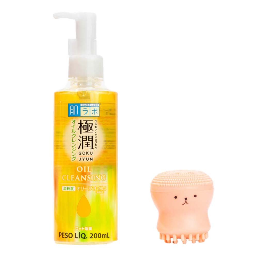 Hada Labo Gokujyun Kit - Óleo de Limpeza Facial + Massageador Facial Polvo ÚNICO 1
