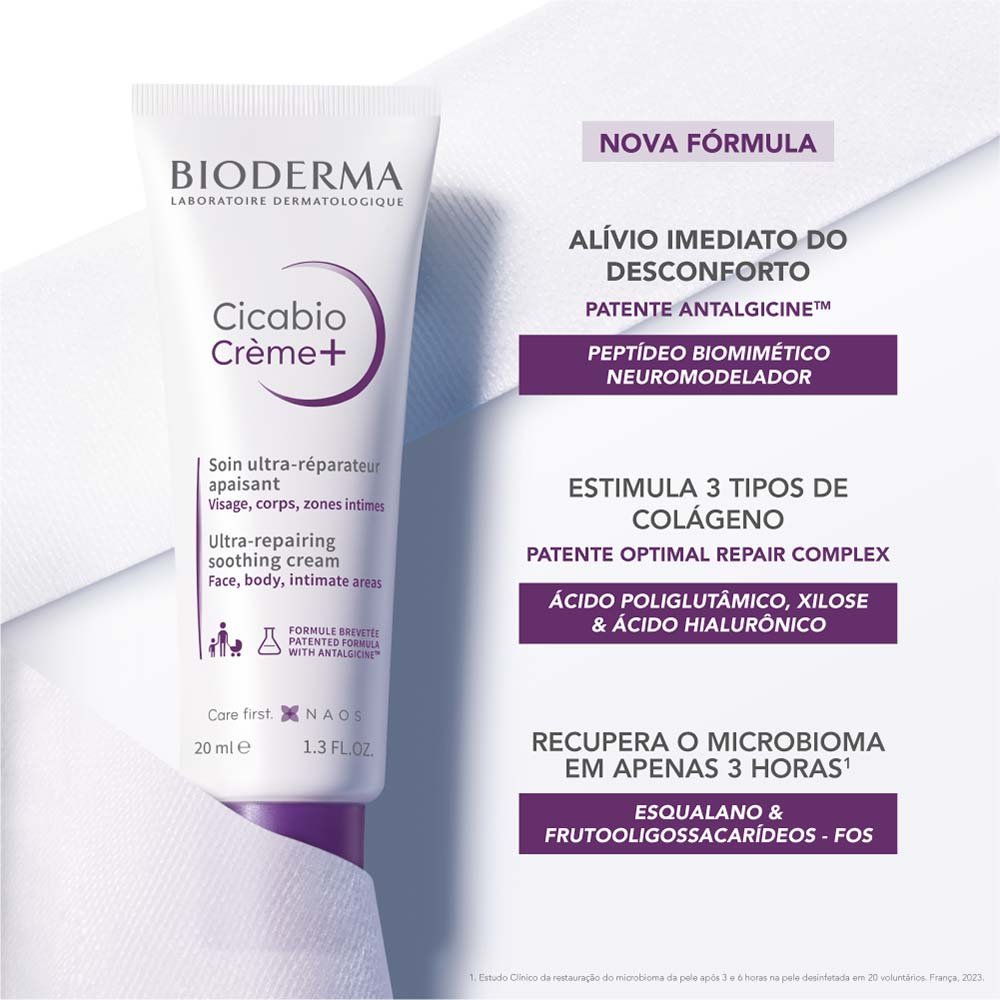 Creme Ultra-Reparador Calmante Bioderma - Cicabio Crème+ 20ml 3