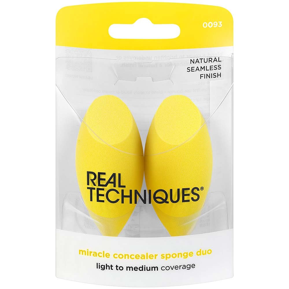 Real Techniques Miracle Concealer Sponge Duo Kit com 2 Esponjas para Corretivo ÚNICO 2