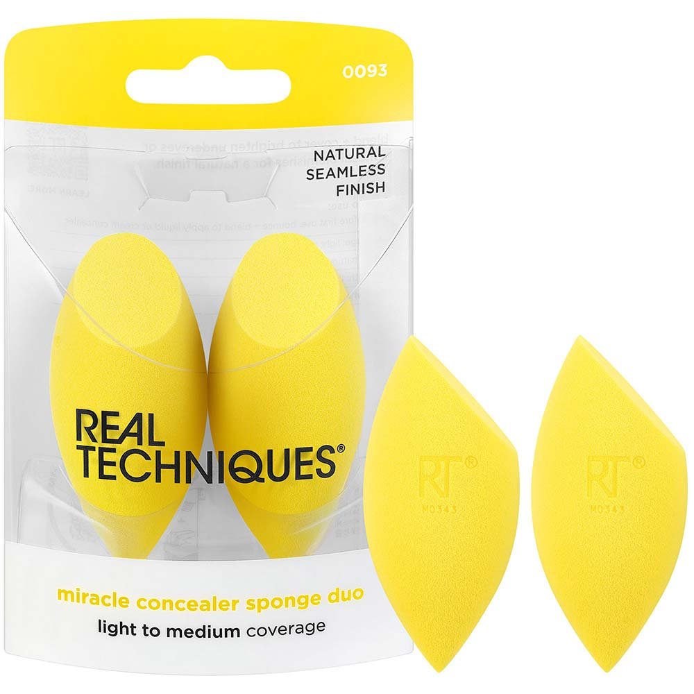 Real Techniques Miracle Concealer Sponge Duo Kit com 2 Esponjas para Corretivo ÚNICO 5