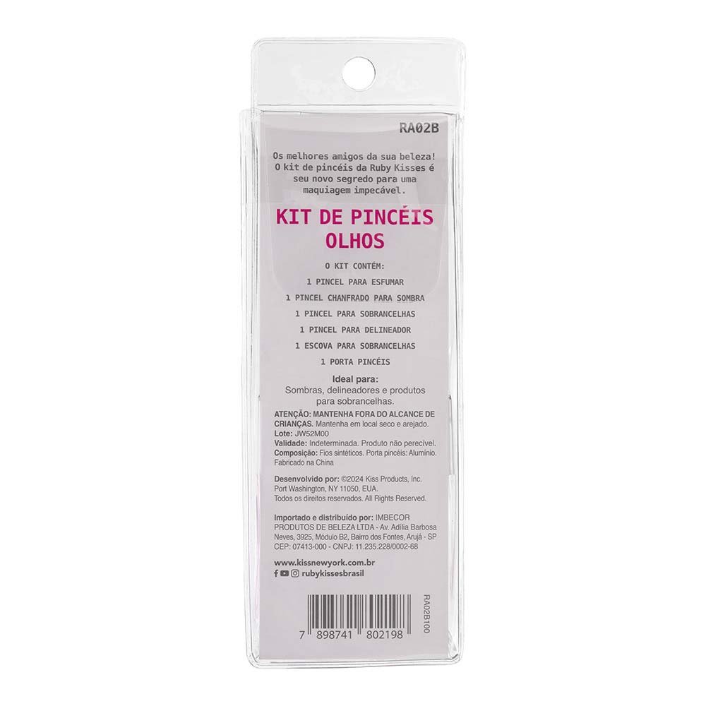 Ruby Kisses Kit de Pincéis para Olhos ÚNICO 3