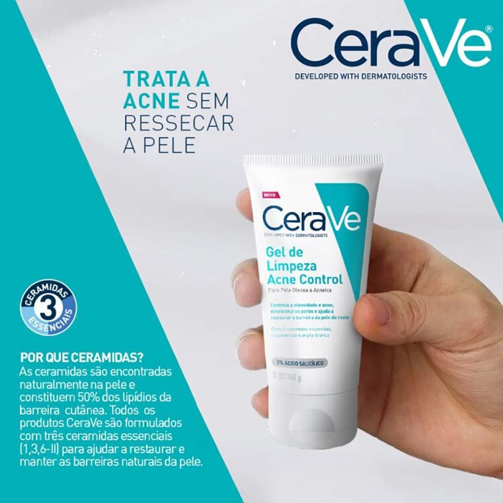 Gel de Limpeza Facial Cerave - Acne Control Refil 227g 3