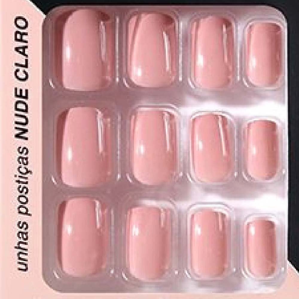 Unhas Postiças Macrilan Tamanho Curto Nude Claro - UP204A 2