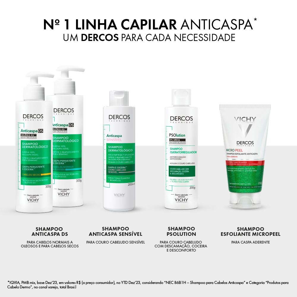 Vichy Dercos Shampoo Anticaspa DS - Cabelos Normais a Oleosos 125g 8