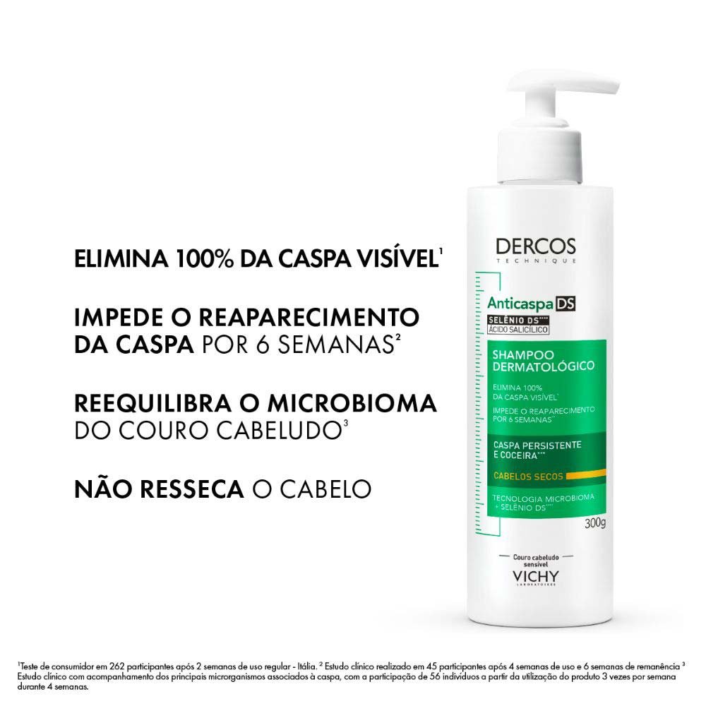 Vichy Dercos Shampoo Anticaspa DS - Cabelos Secos 300g 2