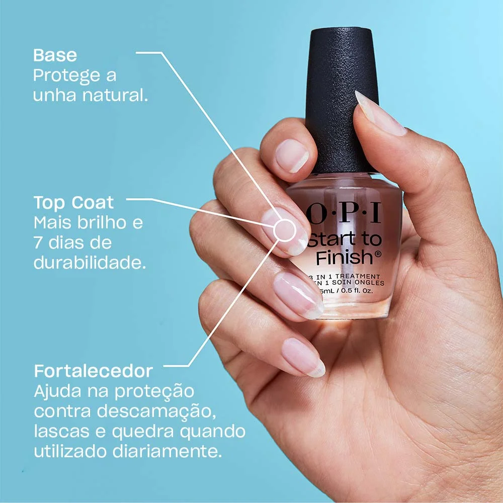 Tratamento para Unhas 3 em 1 O.P.I - Start To Finish Incolor 4