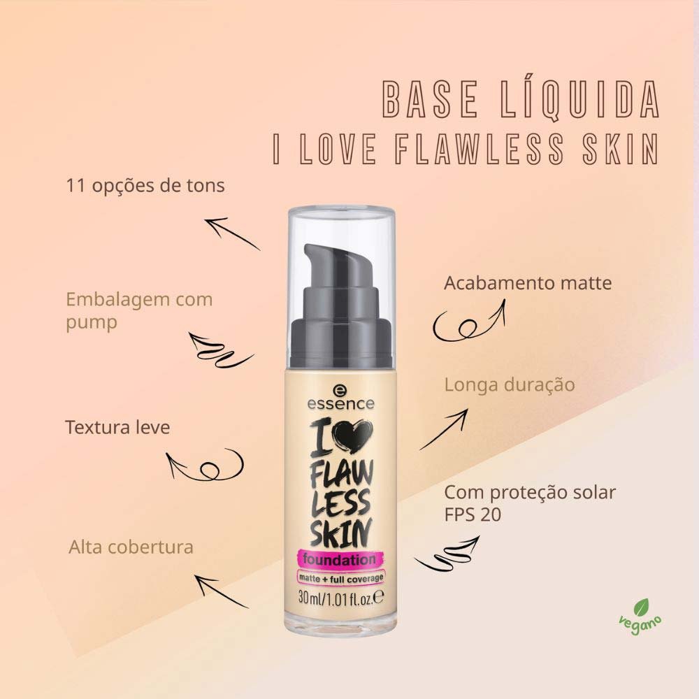 Base Líquida Essence - I Love Flawless Skin 20 Medium Porcelain 7