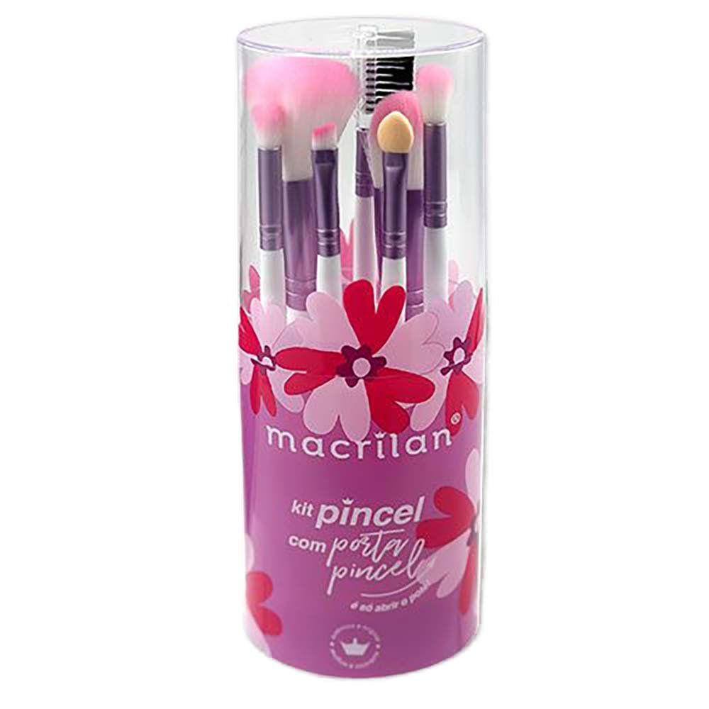 Macrilan Kit com 7 Pincéis para Maquiagem KP9-3R ÚNICO 2