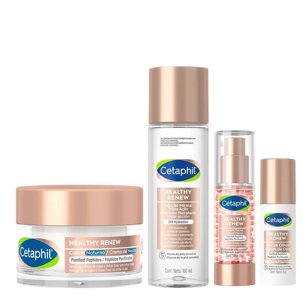 Cetaphil Healthy Renew Kit Solução Micelar + Creme Facial Noturno