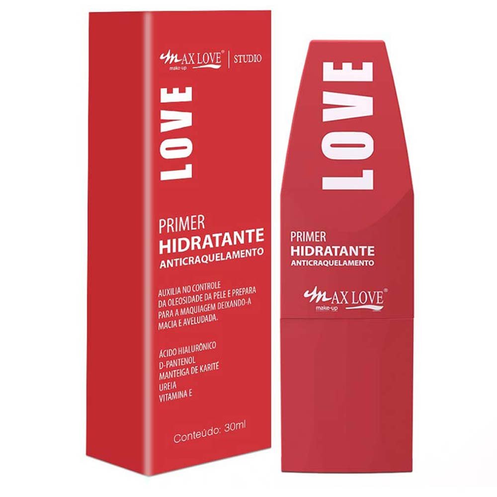 Primer Facial Hidratante Max Love - Anticraquelamento 30ml 2