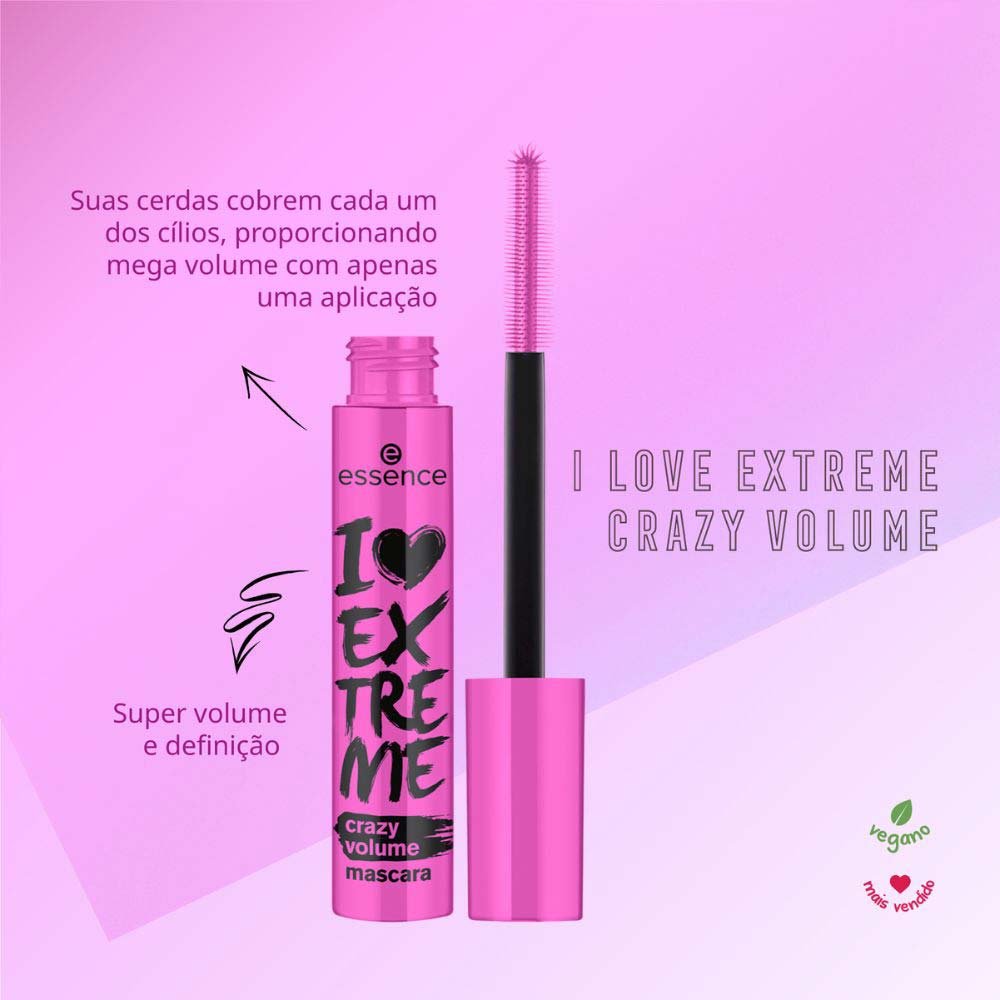 Máscara I Love Extreme Crazy Volume Essence Preto 6