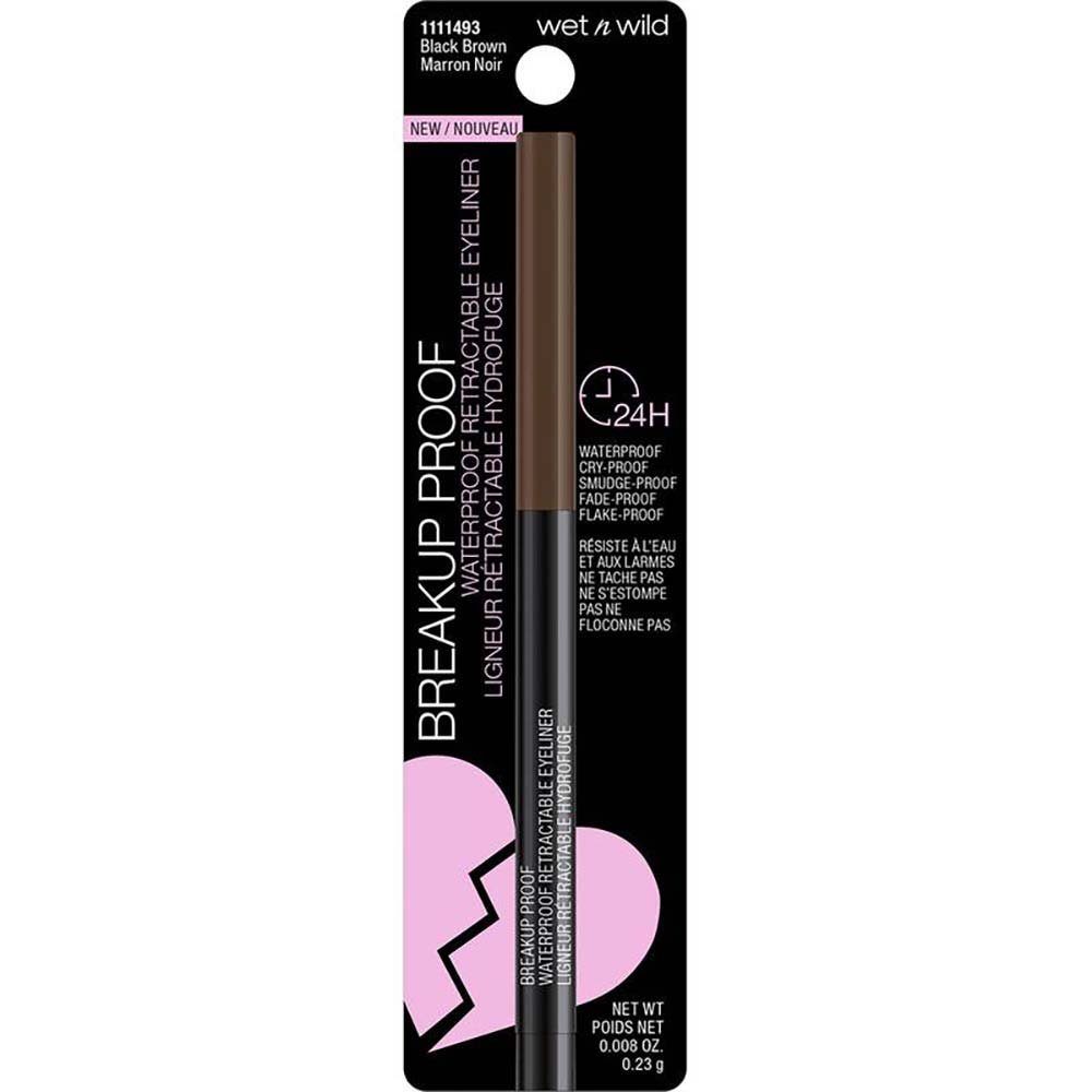 Lapiseira Retrátil para Olhos à Prova D'Água wet n wild - Megalast Breakup Proof Preto 5