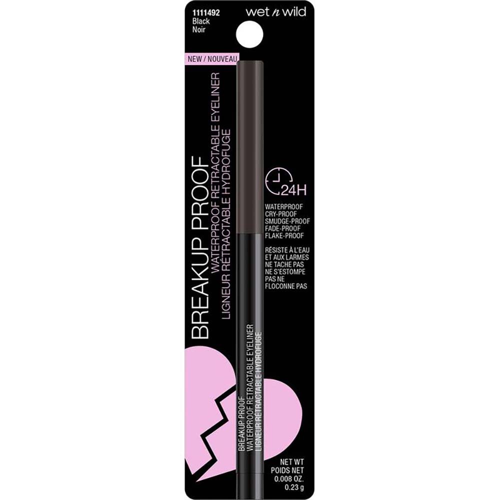 Lapiseira Retrátil para Olhos à Prova D'Água wet n wild - Megalast Breakup Proof Black 5