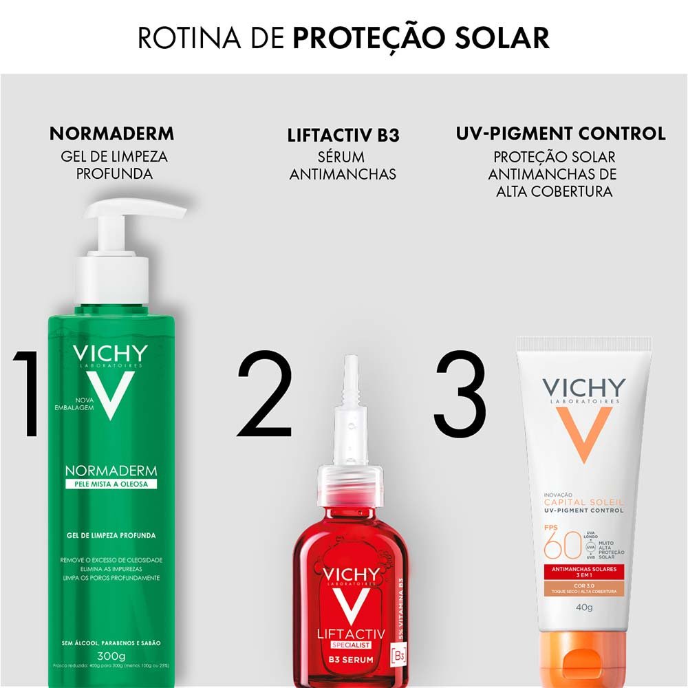 Protetor Solar Facial com Cor Vichy Capital Soleil - UV Pigment Control FPS60 ÚNICO 6