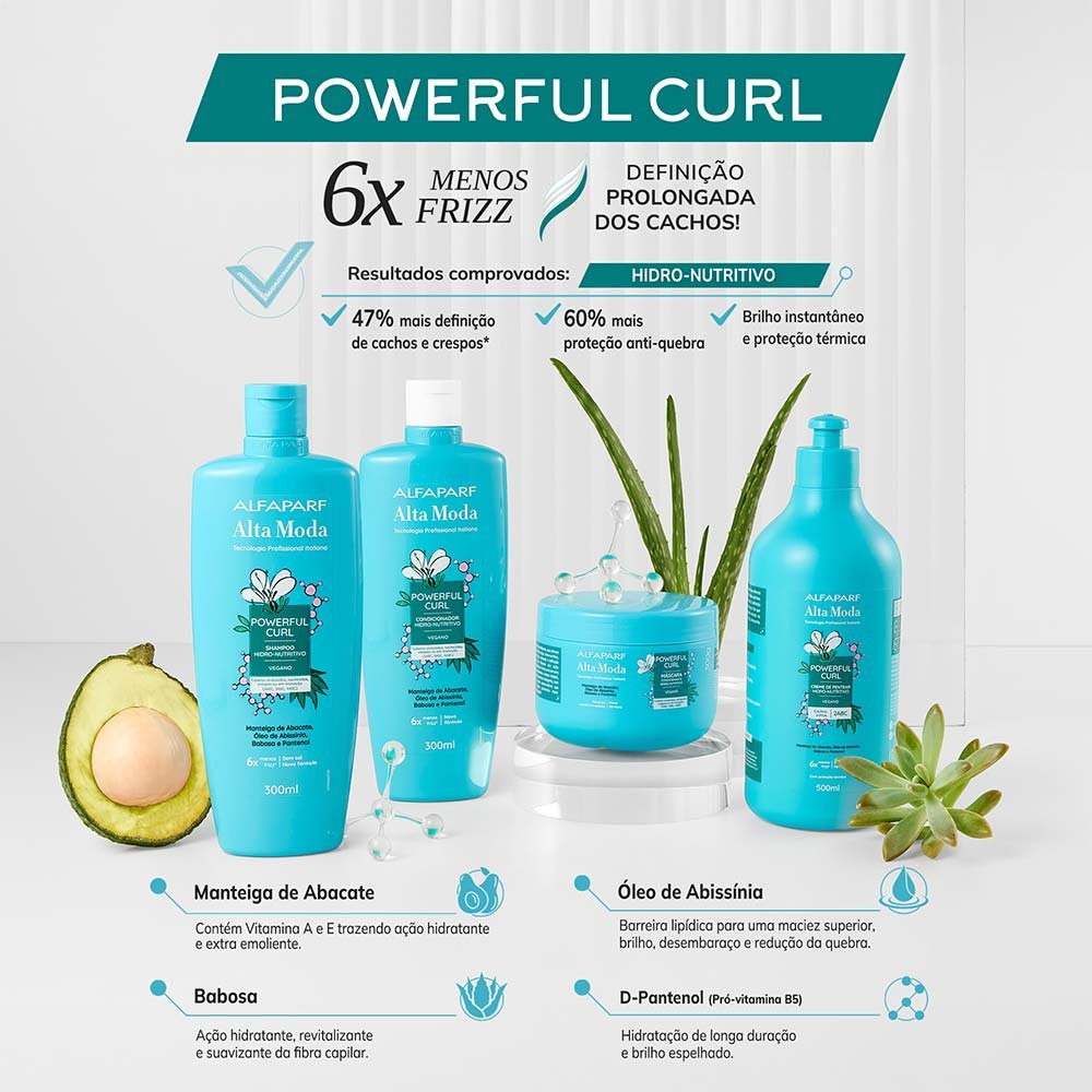 Alta Moda Powerful Curl Crespos Creme de Pentear 500ml 6