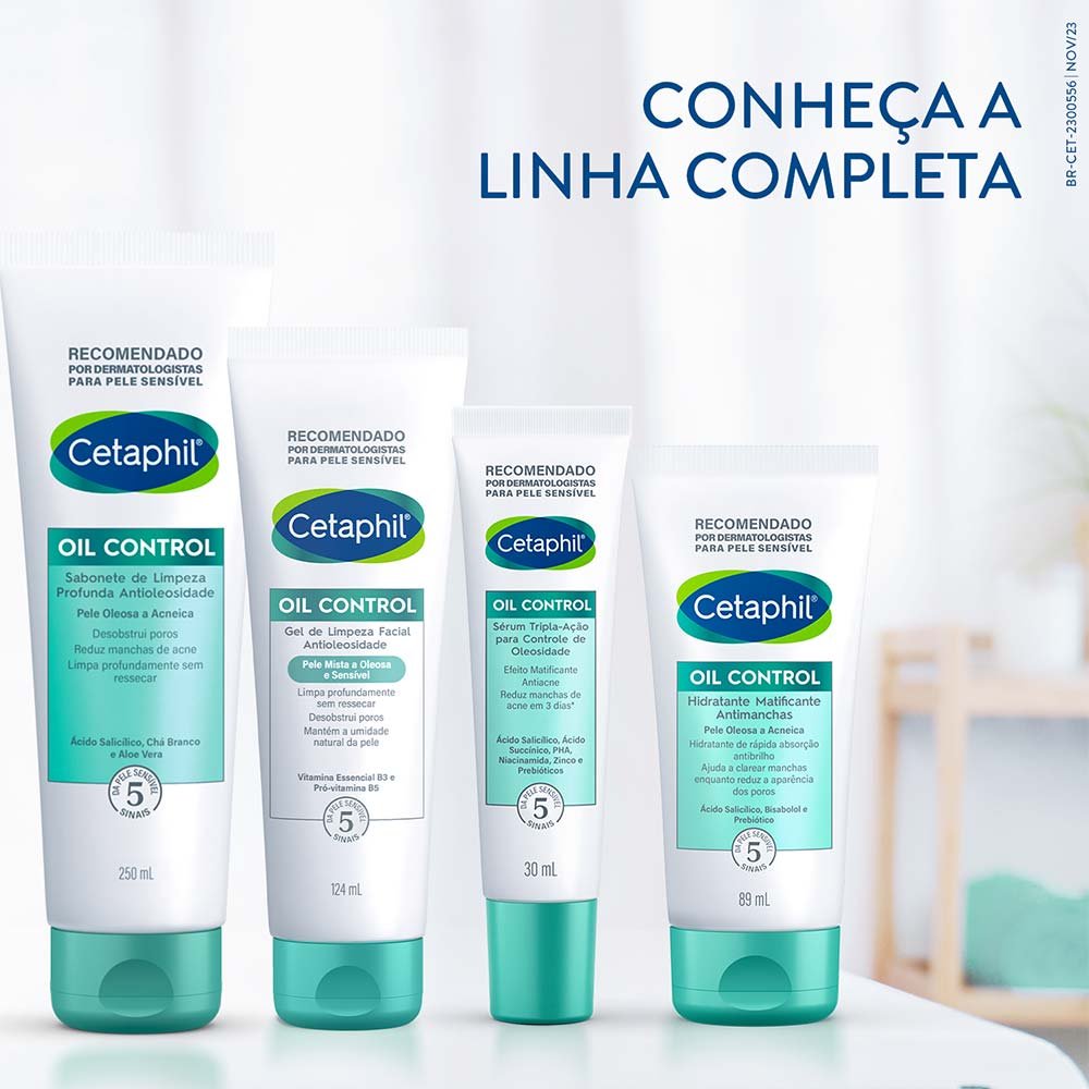Gel de Limpeza Facial Antioleosidade Cetaphil - Oil Control 250ml 7