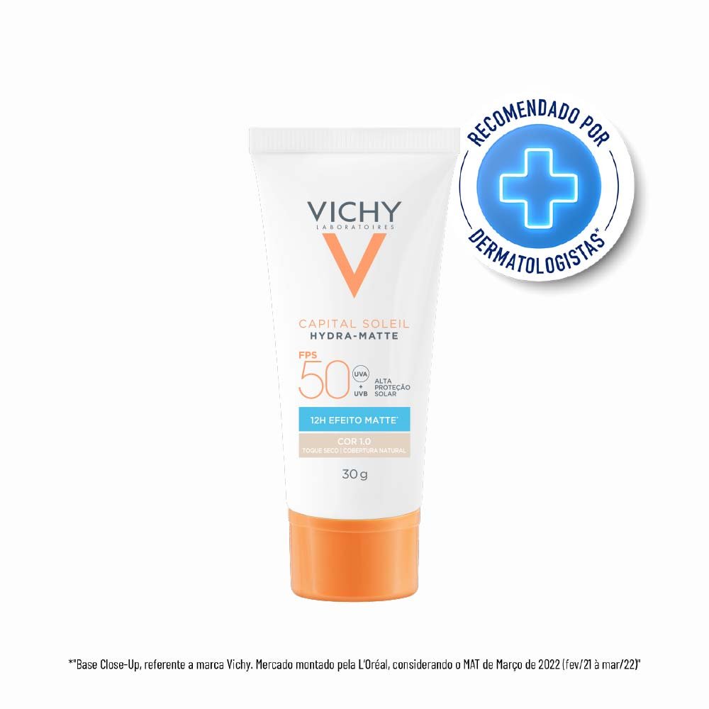 Protetor Solar Facial com Cor Vichy - Hydra-Matte FPS50 ÚNICO 3